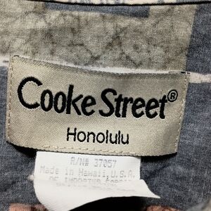 Cooke Street Men's 2XL Button Down Short Sleeve Gray Patterned Shirt USA COTTON